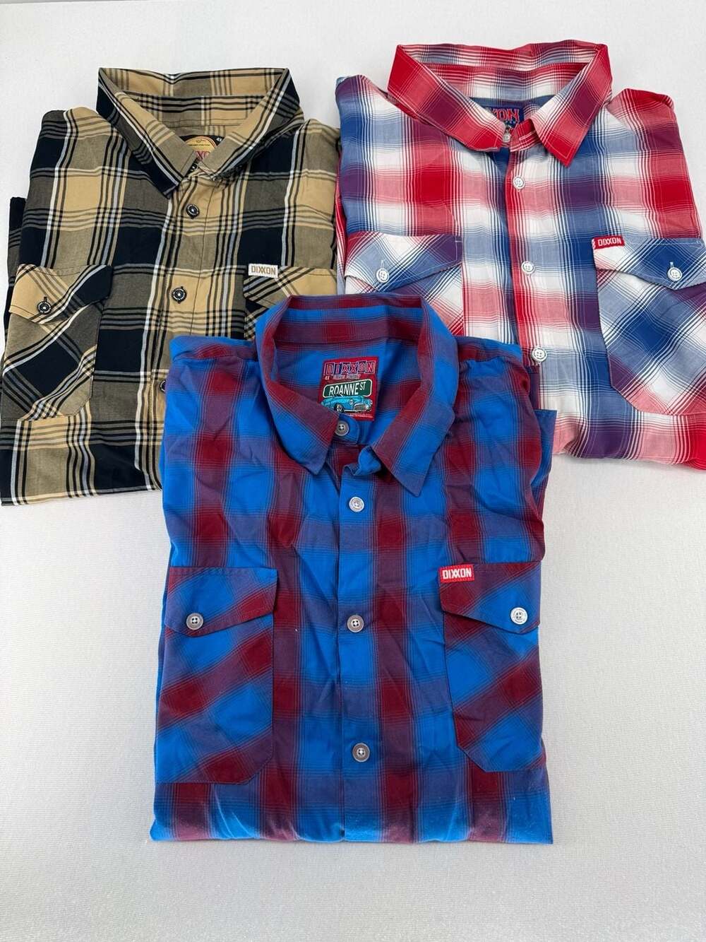 Dixxon Roanne St Short Sleeve Bamboo Shirt Size 4X 5X Blue Red Plaid